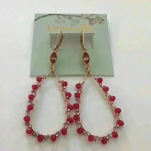 Lonna & Lilly new Gold Tone Open Drop Earrings - Picture 5 of 8